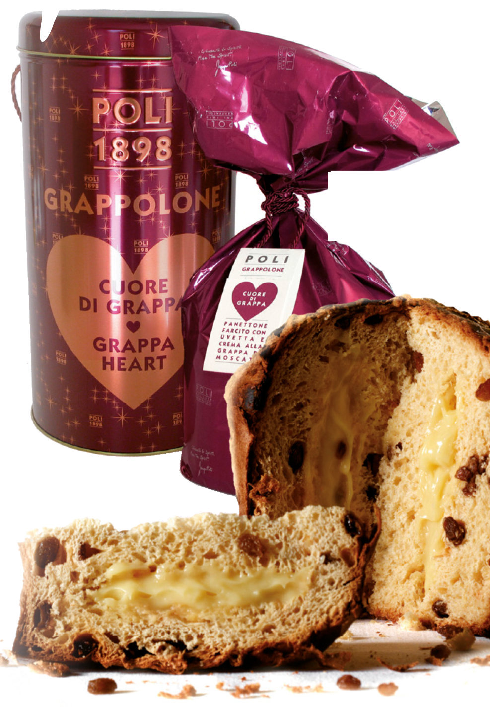 Poli Panettone alla Grappa "Grappolone" in Metalldose